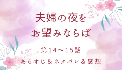 「夫婦の夜をお望みならば」14〜15話・別館の謎